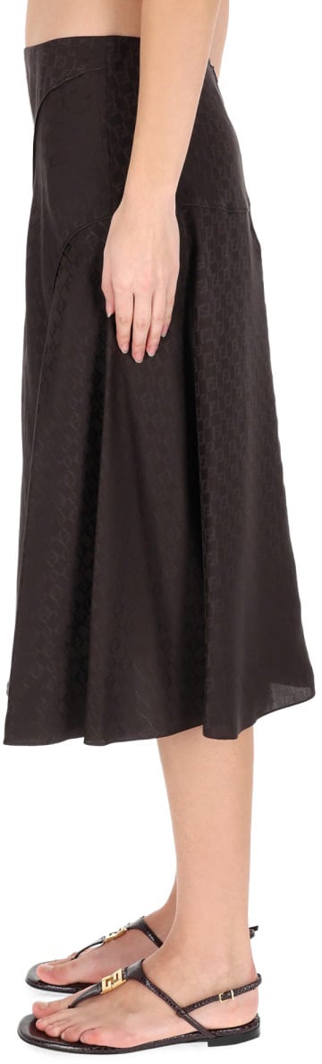 Fendi FF SILK SKIRT Bruin