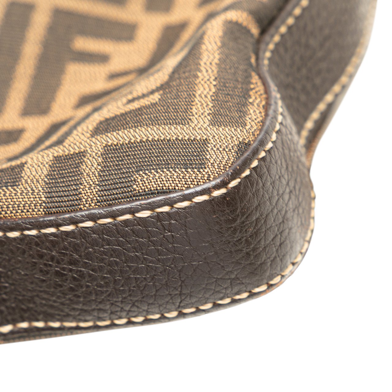 Fendi Zucca Canvas Selleria Crossbody Bruin