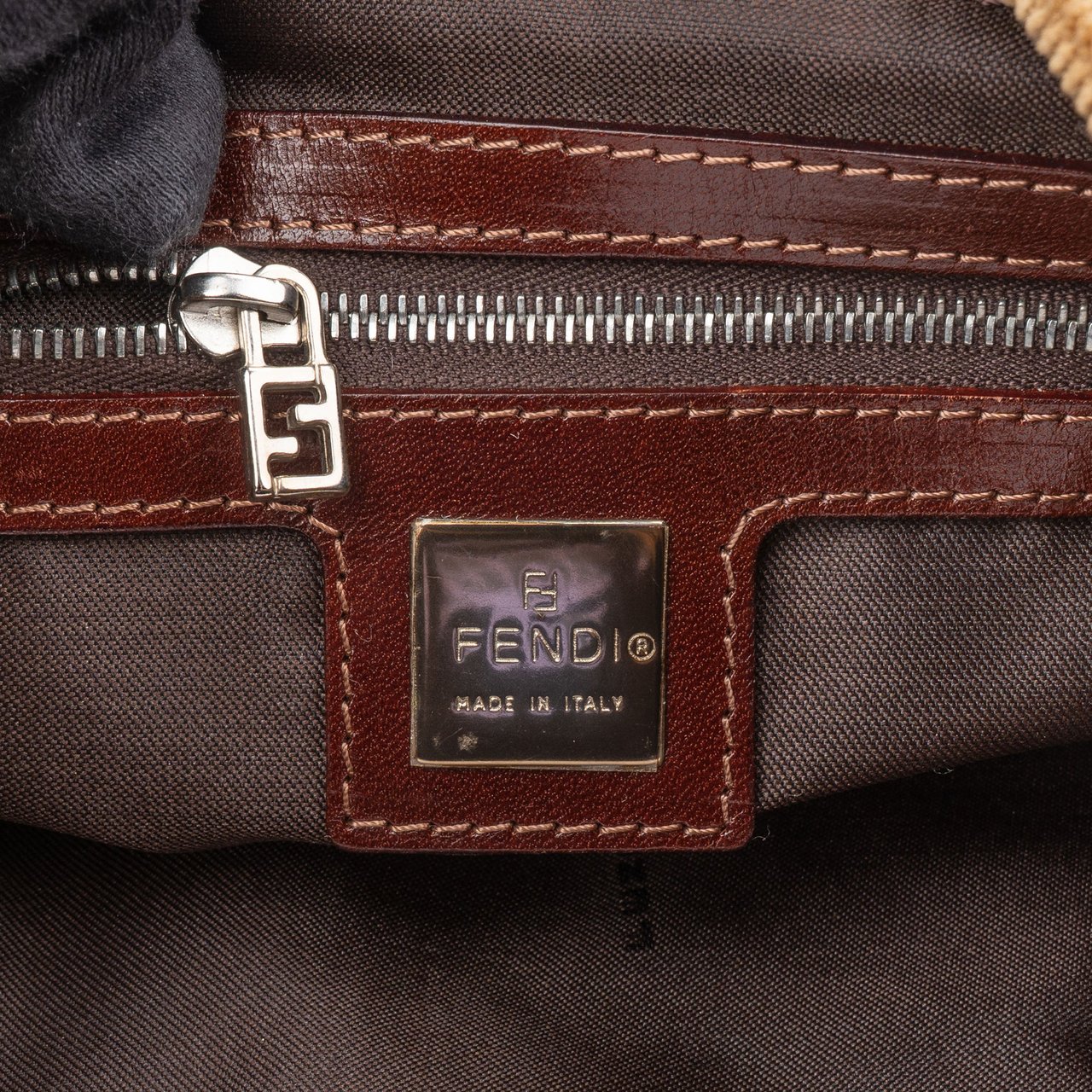 Fendi Fendi Cord Baguette Buckle Shoulder Bag Bruin