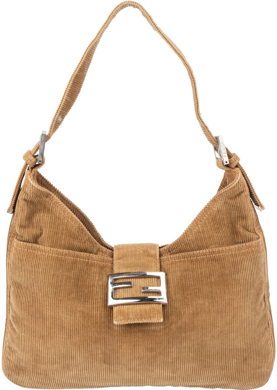 Fendi Fendi Cord Baguette Buckle Shoulder Bag Bruin