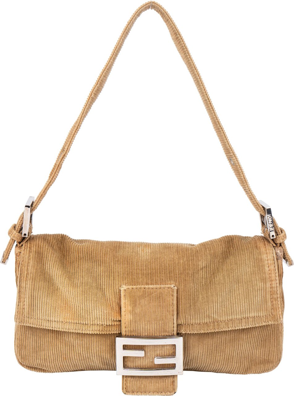 Fendi Fendi Cord Baguette Handbag Bruin