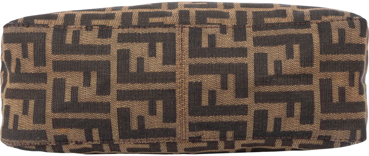 Fendi Fendi FF Monogram Baguette Buckle Handbag Bruin