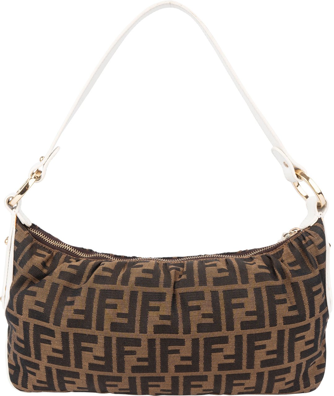 Fendi Fendi FF Monogram Zucca Shoulder Bag Bruin