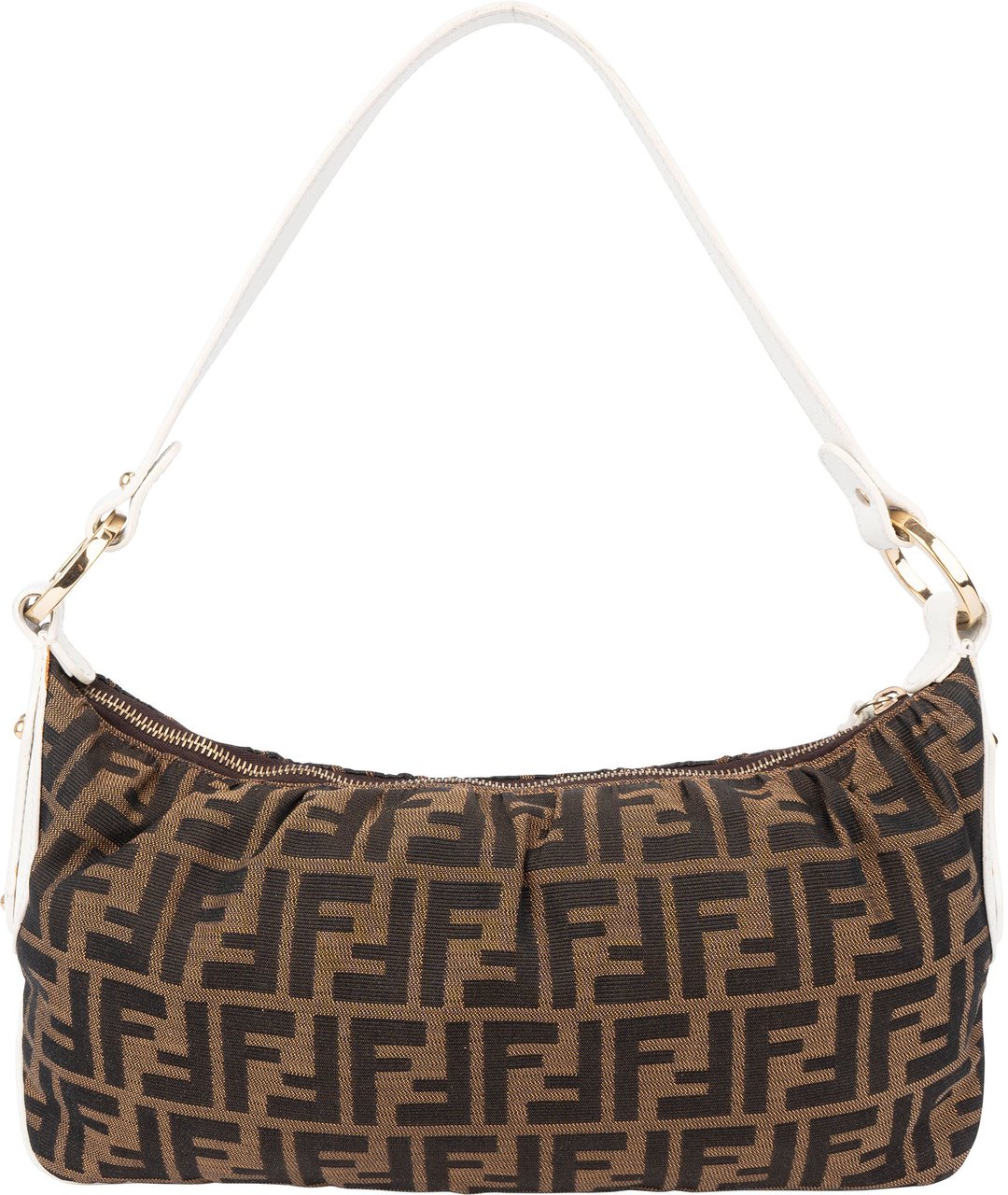 Fendi Fendi FF Monogram Zucca Shoulder Bag Bruin