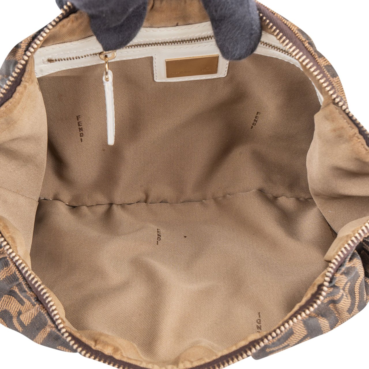Fendi Fendi FF Monogram Zucca Shoulder Bag Bruin