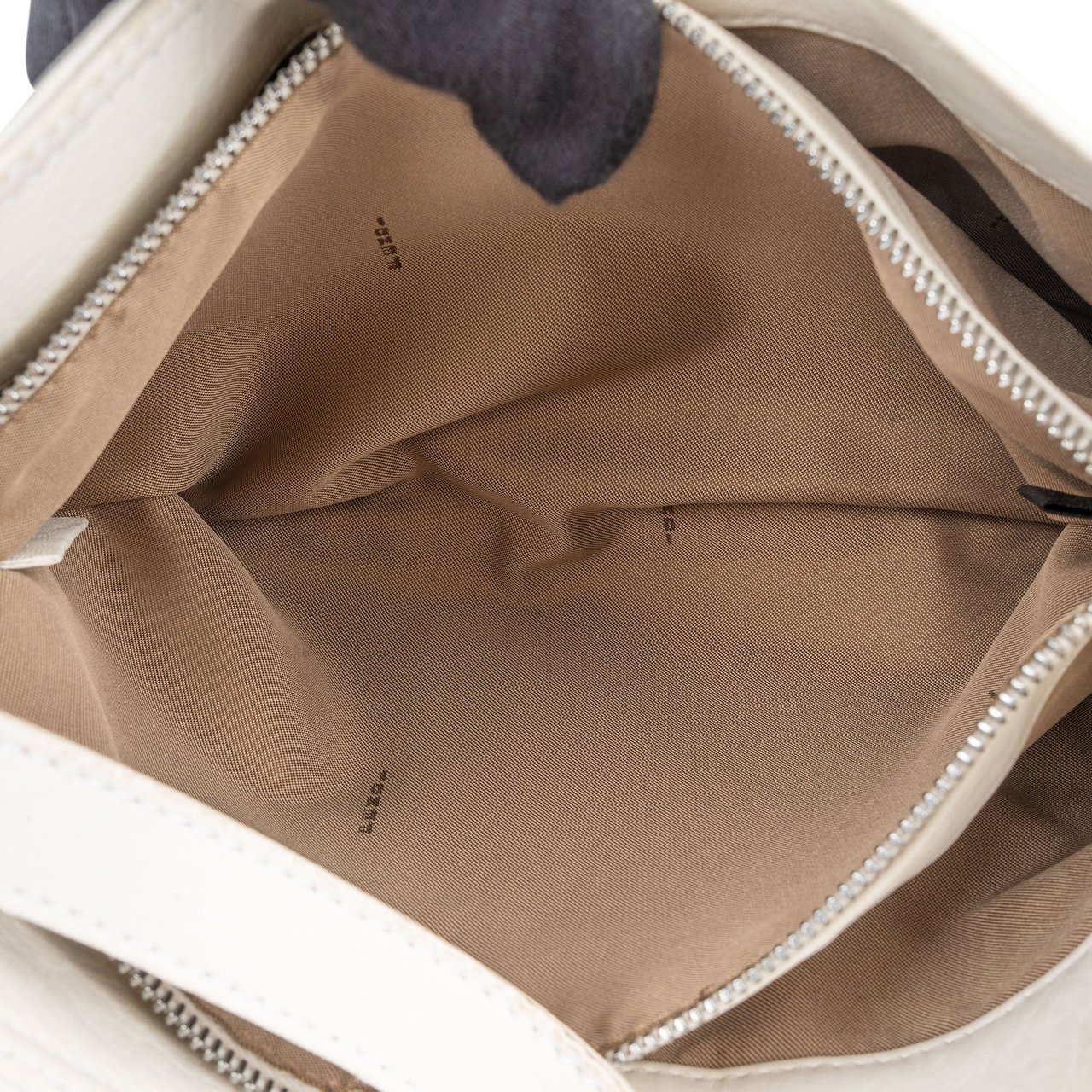 Fendi Fendi White Soft Leather Baguette Buckle Shoulder Bag Wit