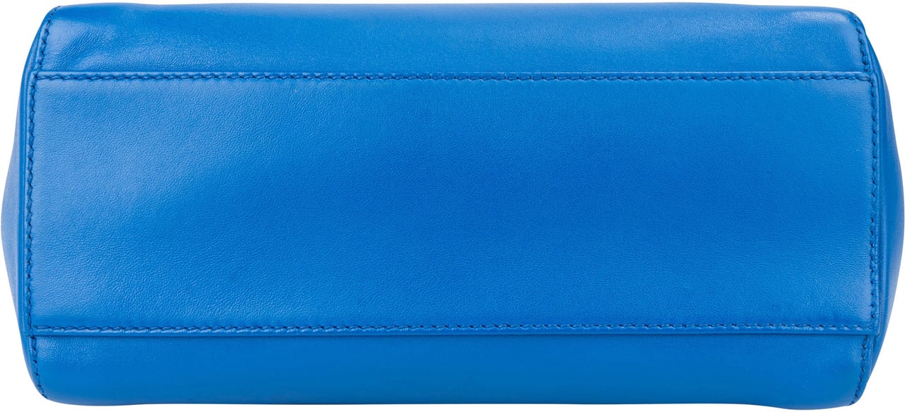 Fendi Fendi Blue Leather Peekaboo Handbag Blauw