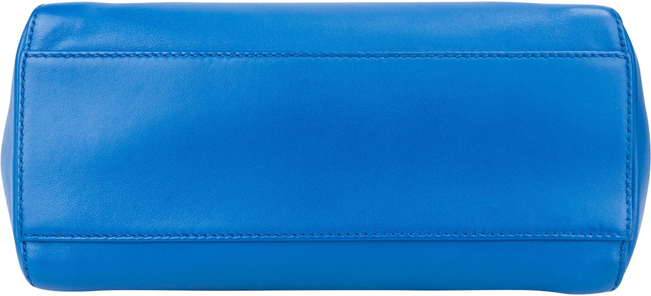 Fendi Fendi Blue Leather Peekaboo Handbag Blauw