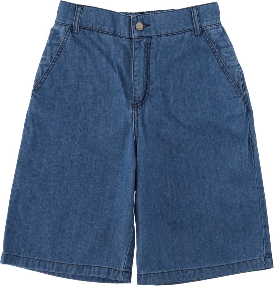 Fendi bermuda denim dark blu Blauw