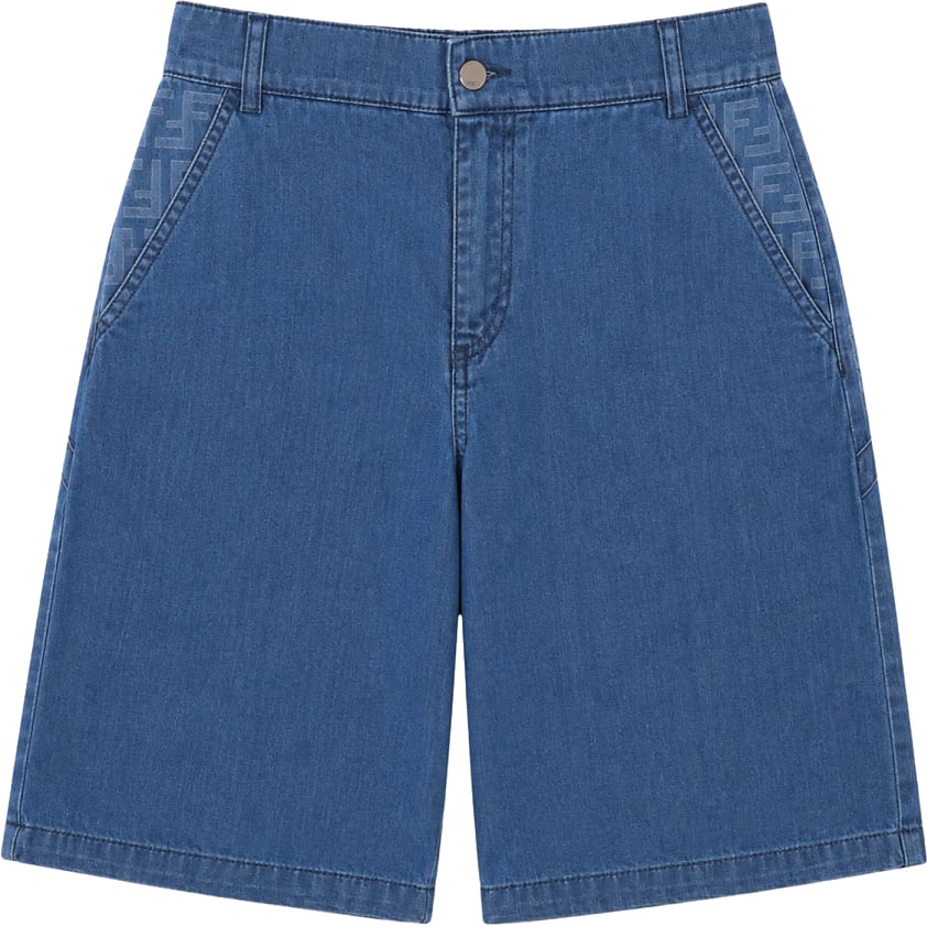 Fendi bermuda denim dark blu Blauw