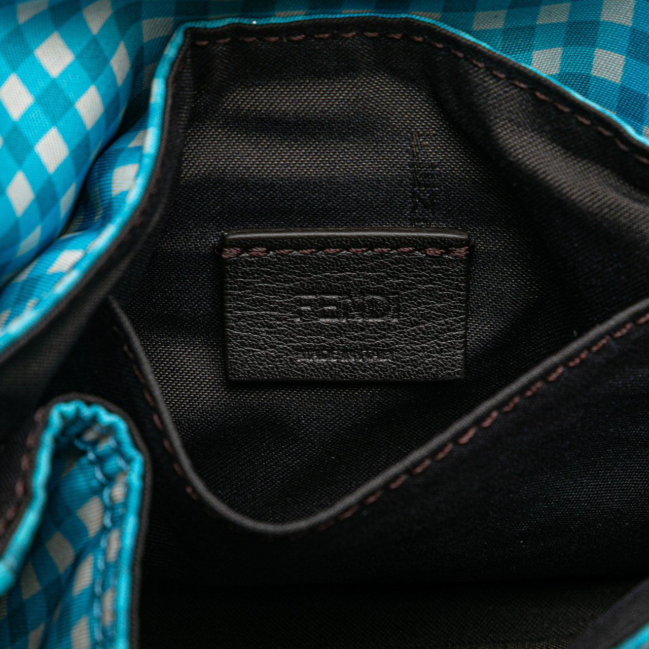 Fendi Joshua Vides Mini Nylon Convertible Baguette Satchel Blauw