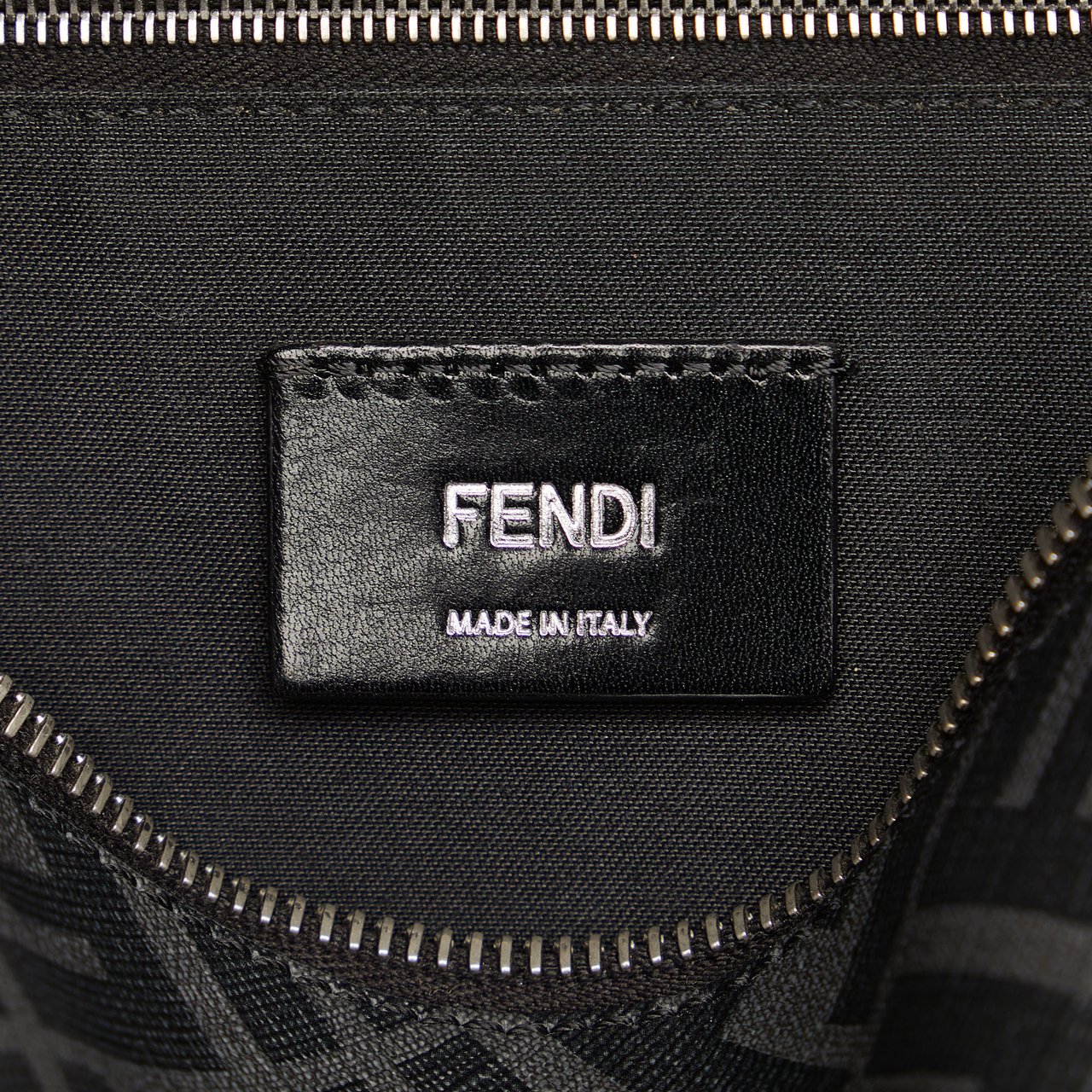 Fendi Zucca FF 1974 Diagonal Belt Bag Zwart