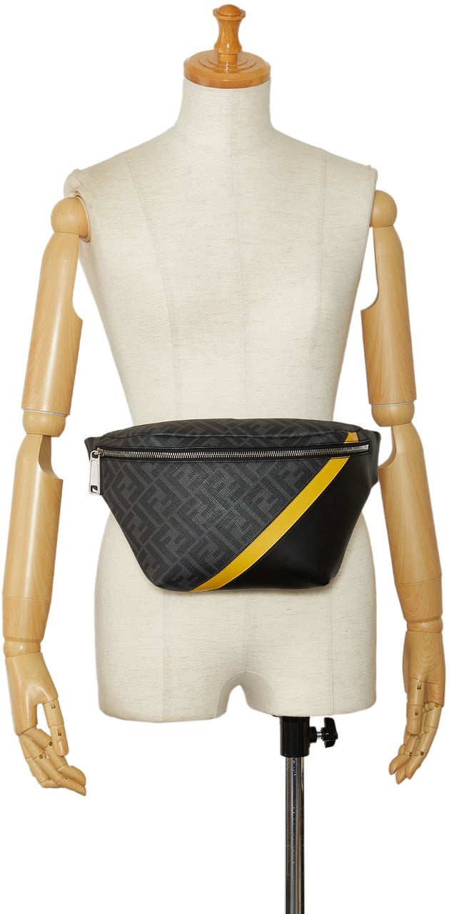 Fendi Zucca FF 1974 Diagonal Belt Bag Zwart