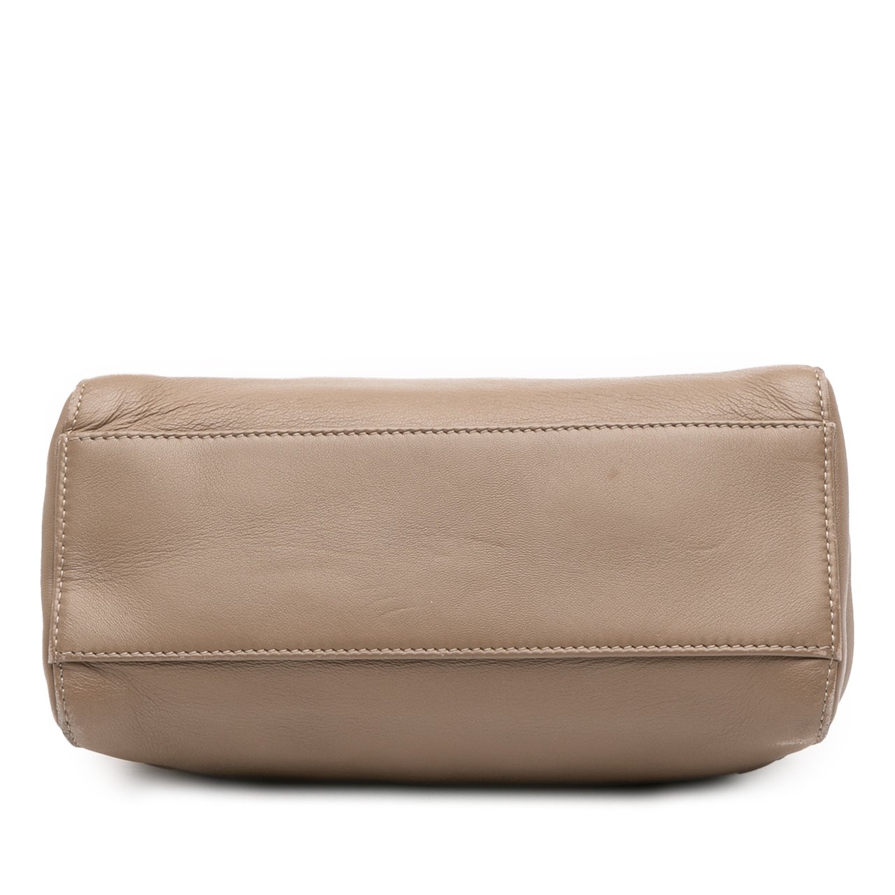 Fendi Mini Leather Iconic Peekaboo Satchel Bruin