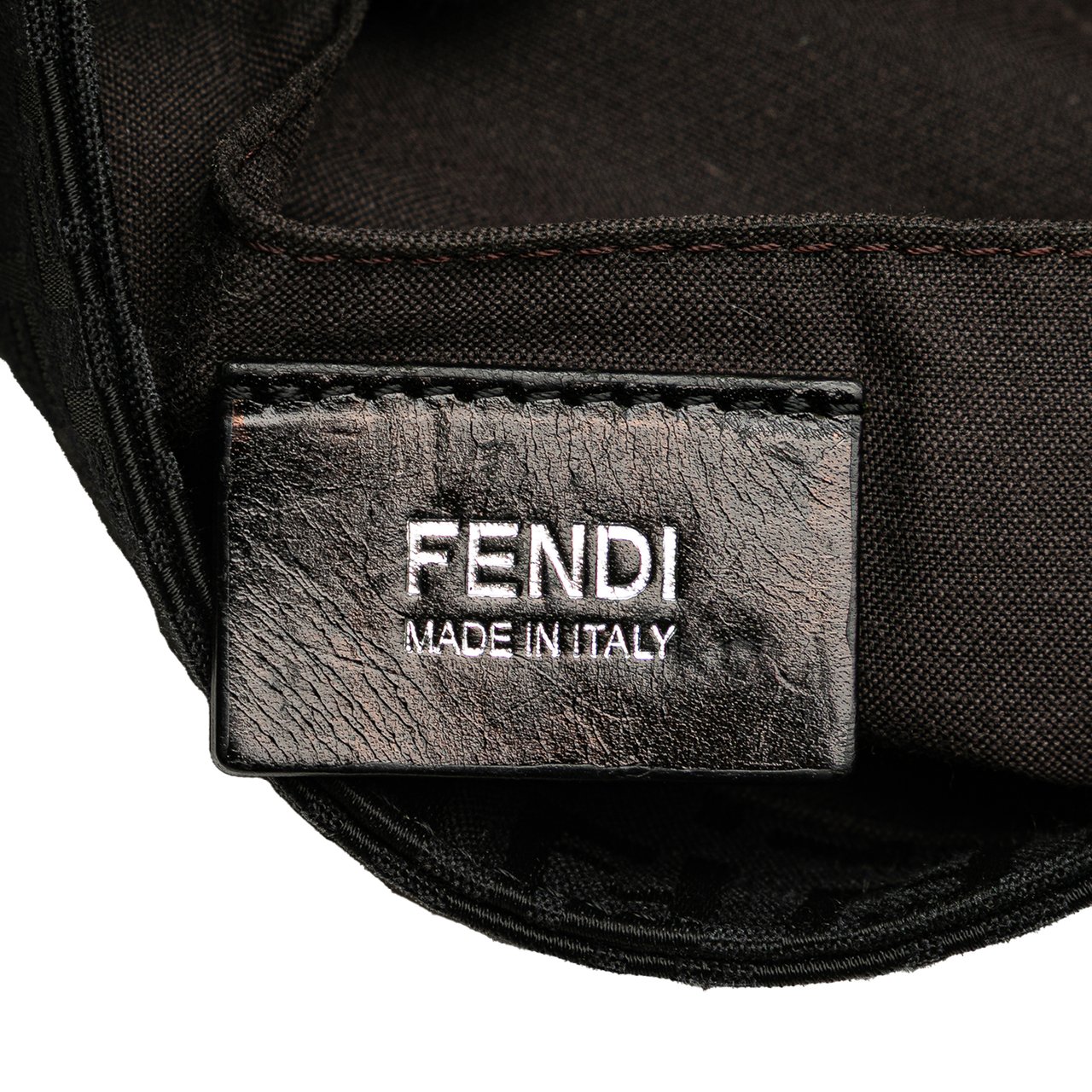 Fendi Zucchino Canvas Crossbody Zwart