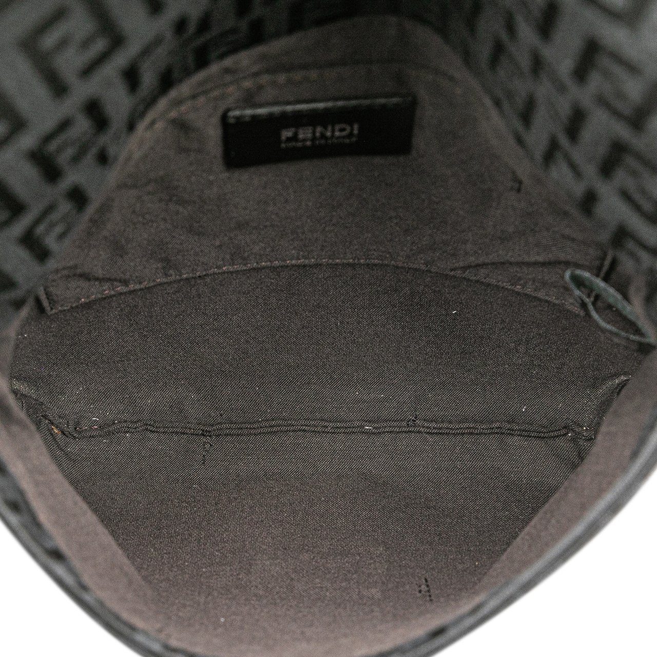 Fendi Zucchino Canvas Crossbody Zwart