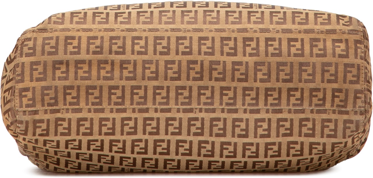 Fendi Zucchino Canvas Tote Bruin