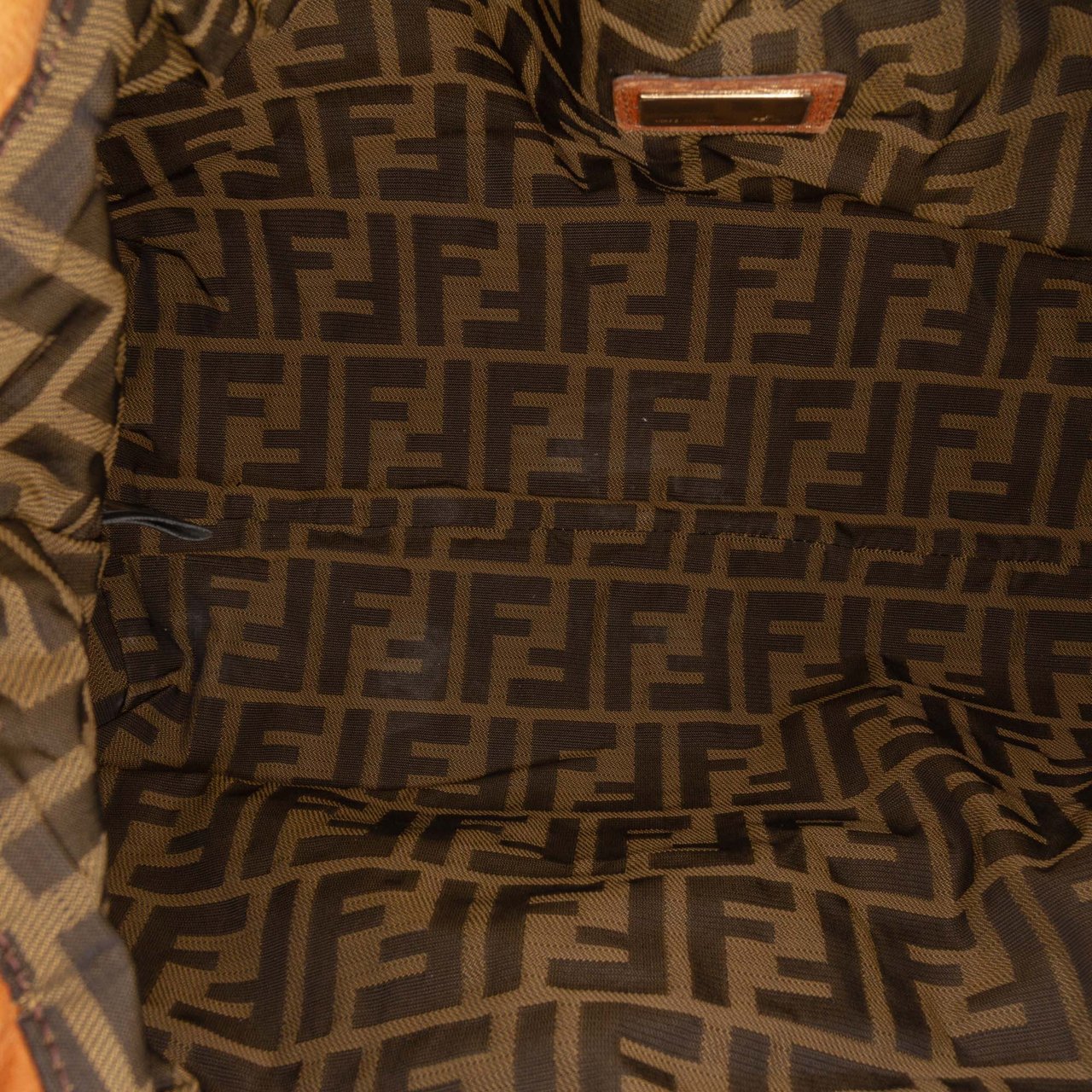 Fendi Large Leather Spy Handbag Bruin