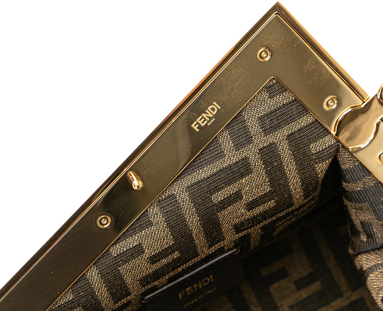 Fendi Small Nappa Fendi First Crossbody Oranje