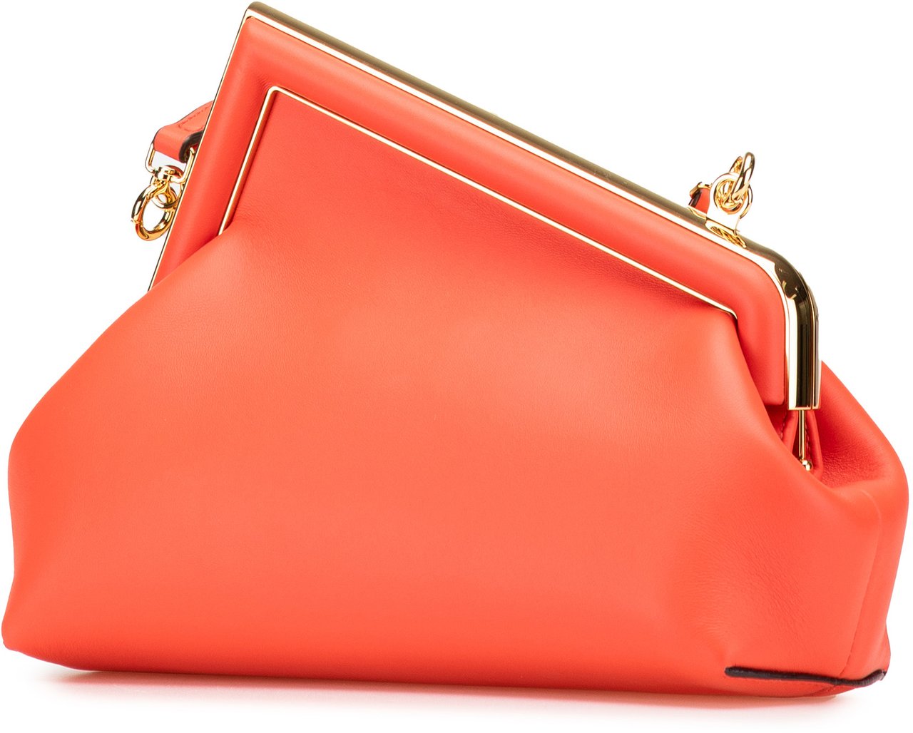 Fendi Small Nappa Fendi First Crossbody Oranje