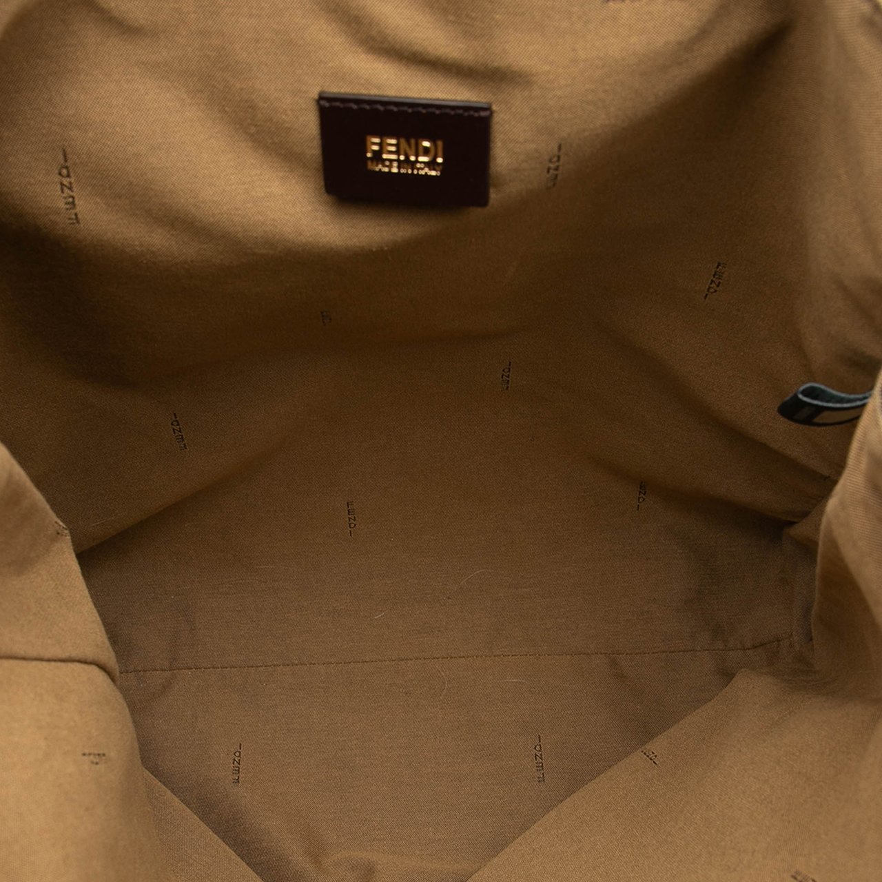 Fendi Leopard Printed Canvas Shopping Tote Bruin