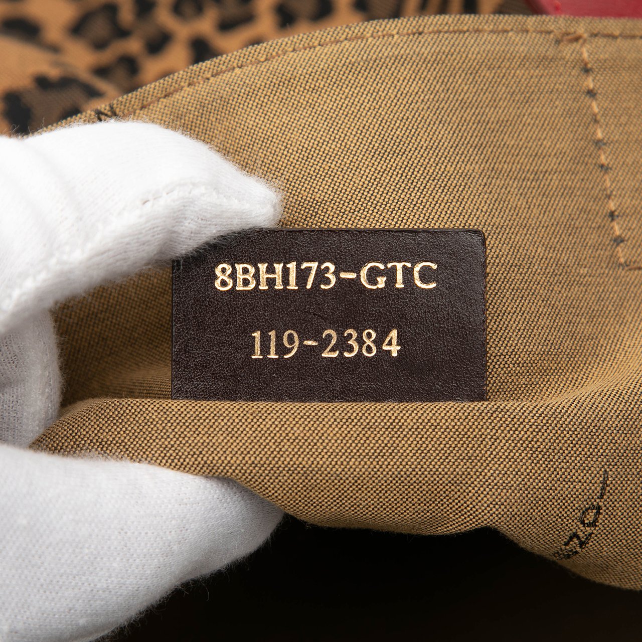 Fendi Leopard Printed Canvas Shopping Tote Bruin