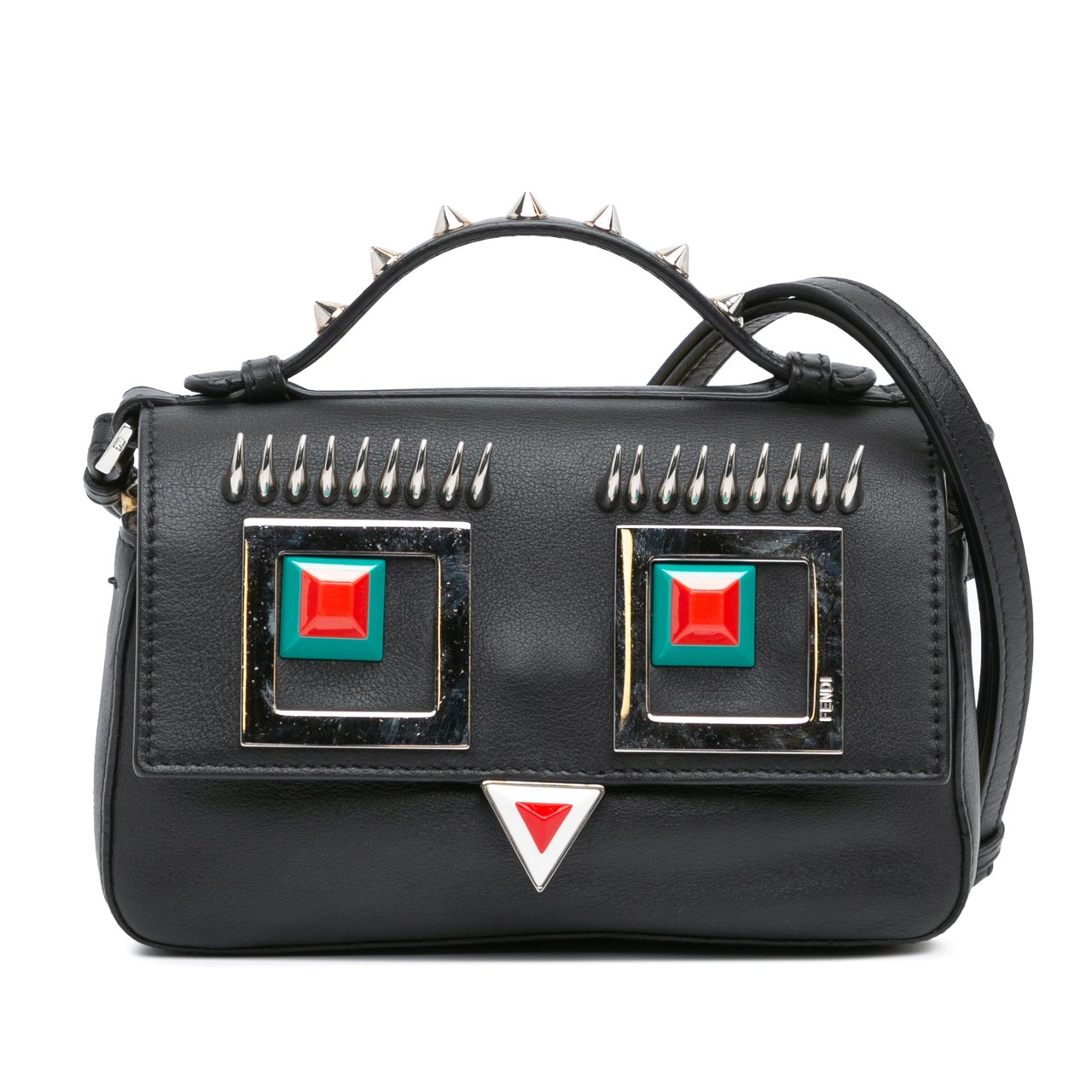 Fendi Micro Hypnoteyes Double Baguette Satchel Zwart