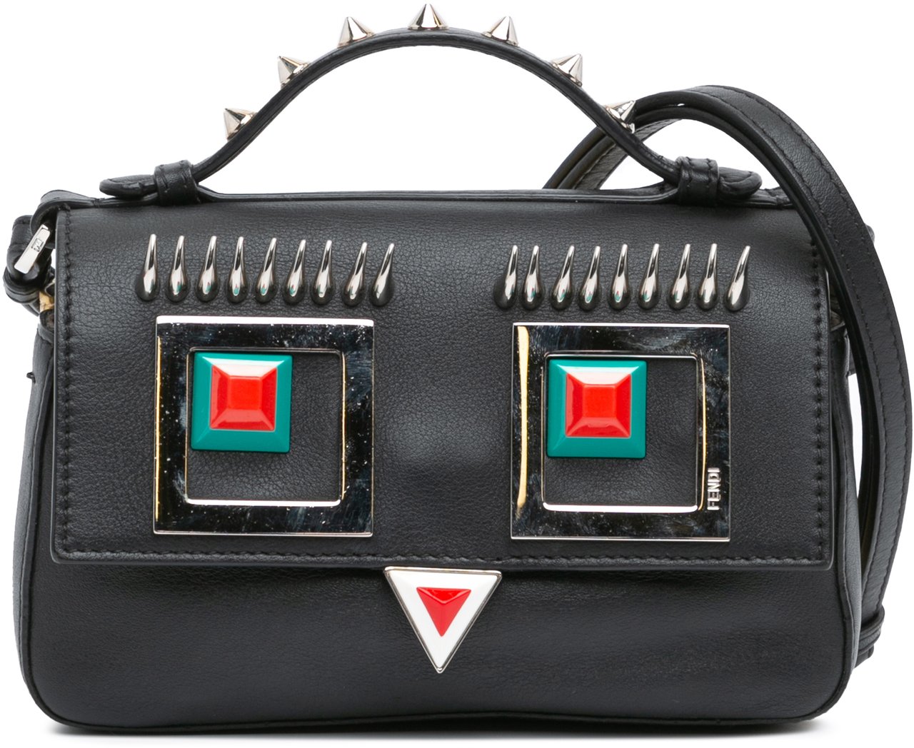 Fendi Micro Hypnoteyes Double Baguette Satchel Zwart