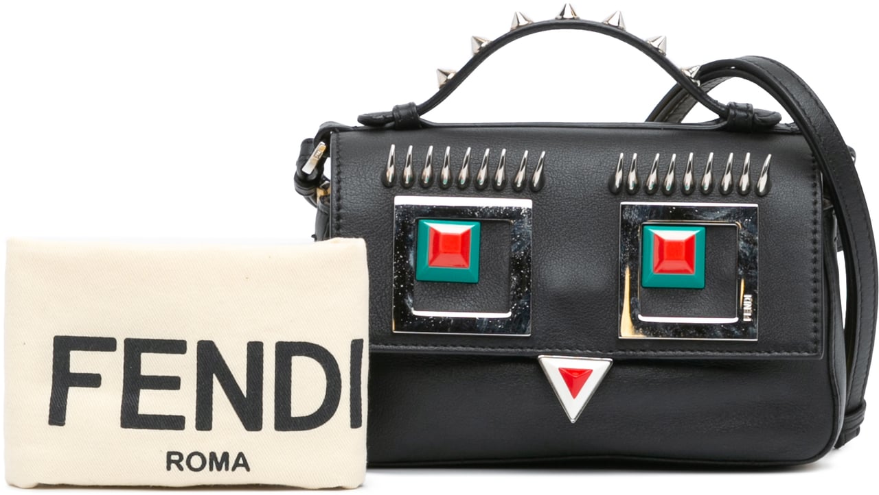 Fendi Micro Hypnoteyes Double Baguette Satchel Zwart