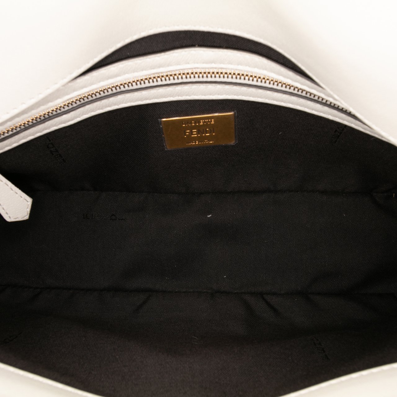Fendi Leather Convertible Baguette Satchel Wit