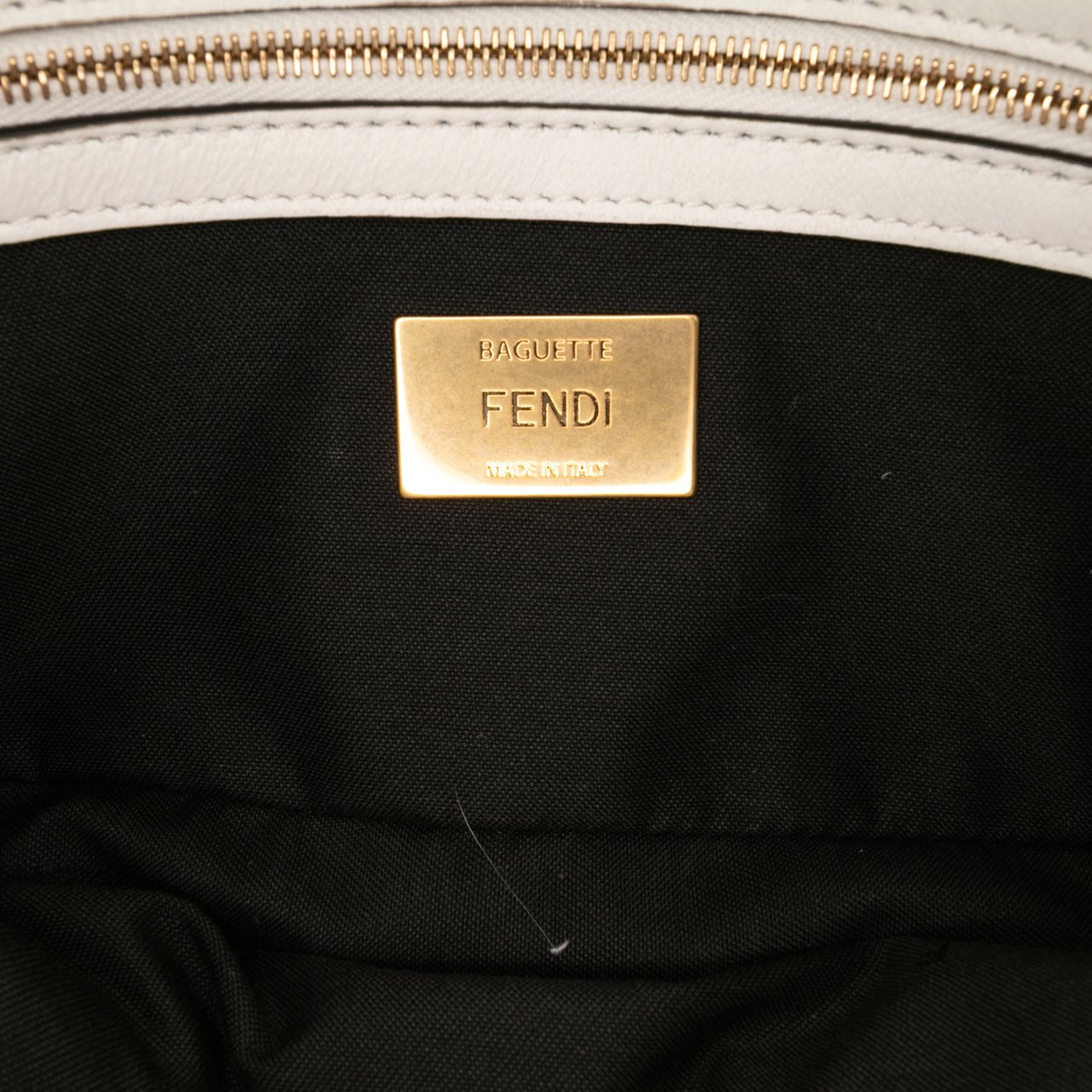 Fendi Leather Convertible Baguette Satchel Wit