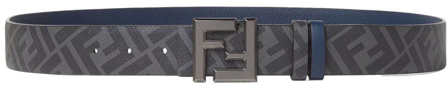Fendi REVERSIBLE "SQUARED" BELT Blauw