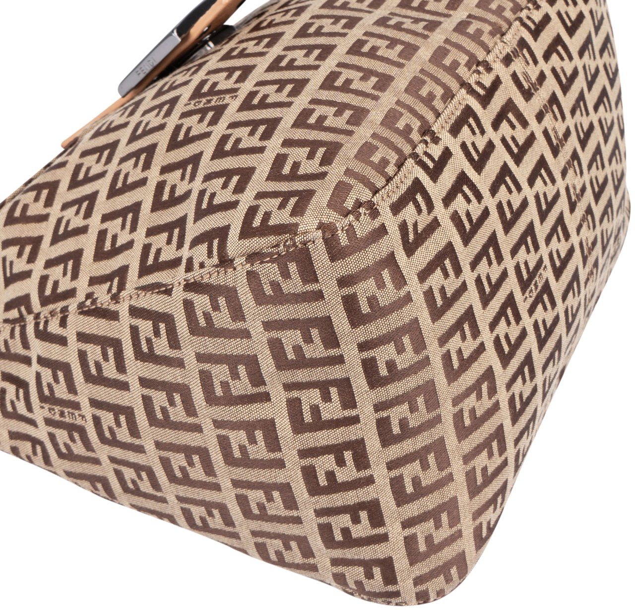 Fendi Fendi FF Monogram baguette Buckle Shoulder bag Bruin
