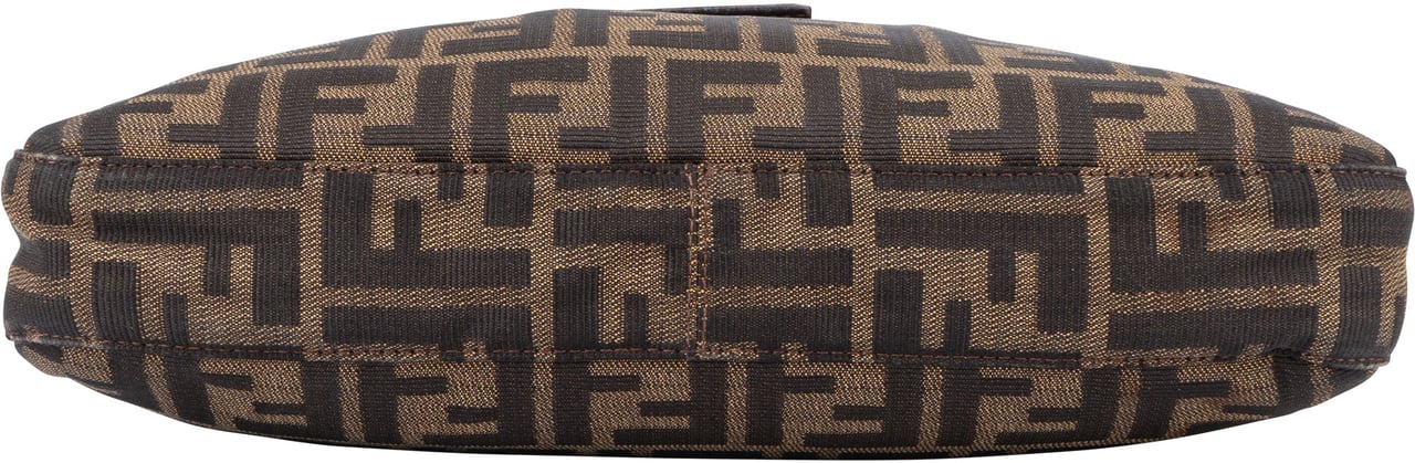 Fendi Fendi FF Monogram Baguette Buckle Shoulder Bag Bruin