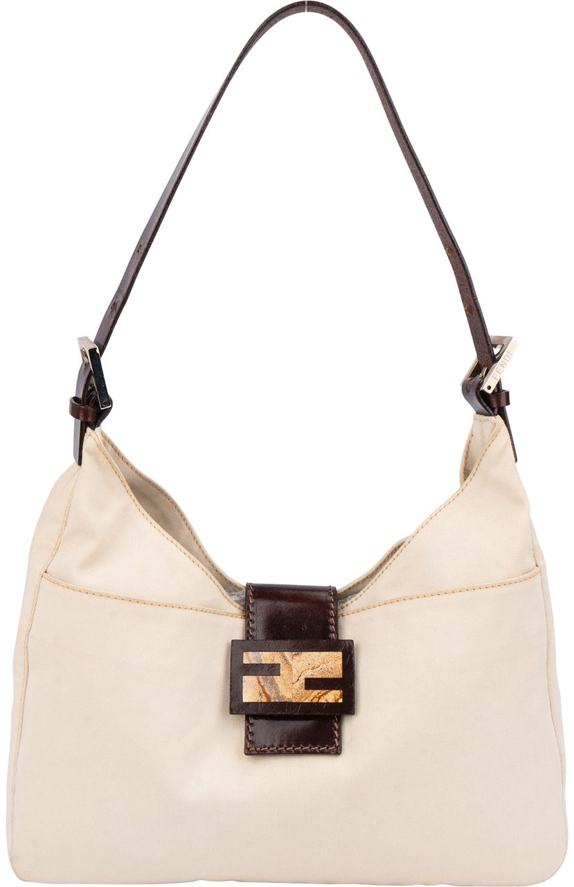 Fendi Fendi Classic Cotton Limited Baguette Buckle Shoulder Bag Wit