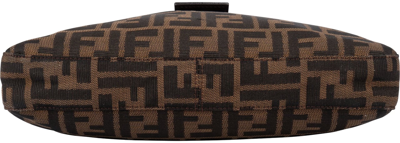 Fendi Fendi FF Monogram Baguette Buckle Shoulder Bag Bruin