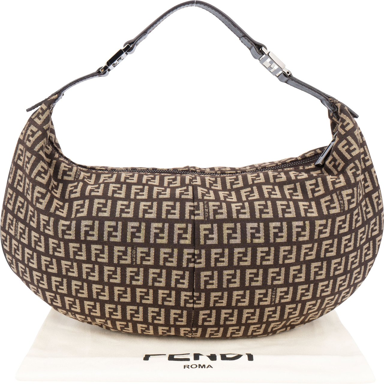 Fendi Fendi FF Monogram Zucca Handbag Bruin