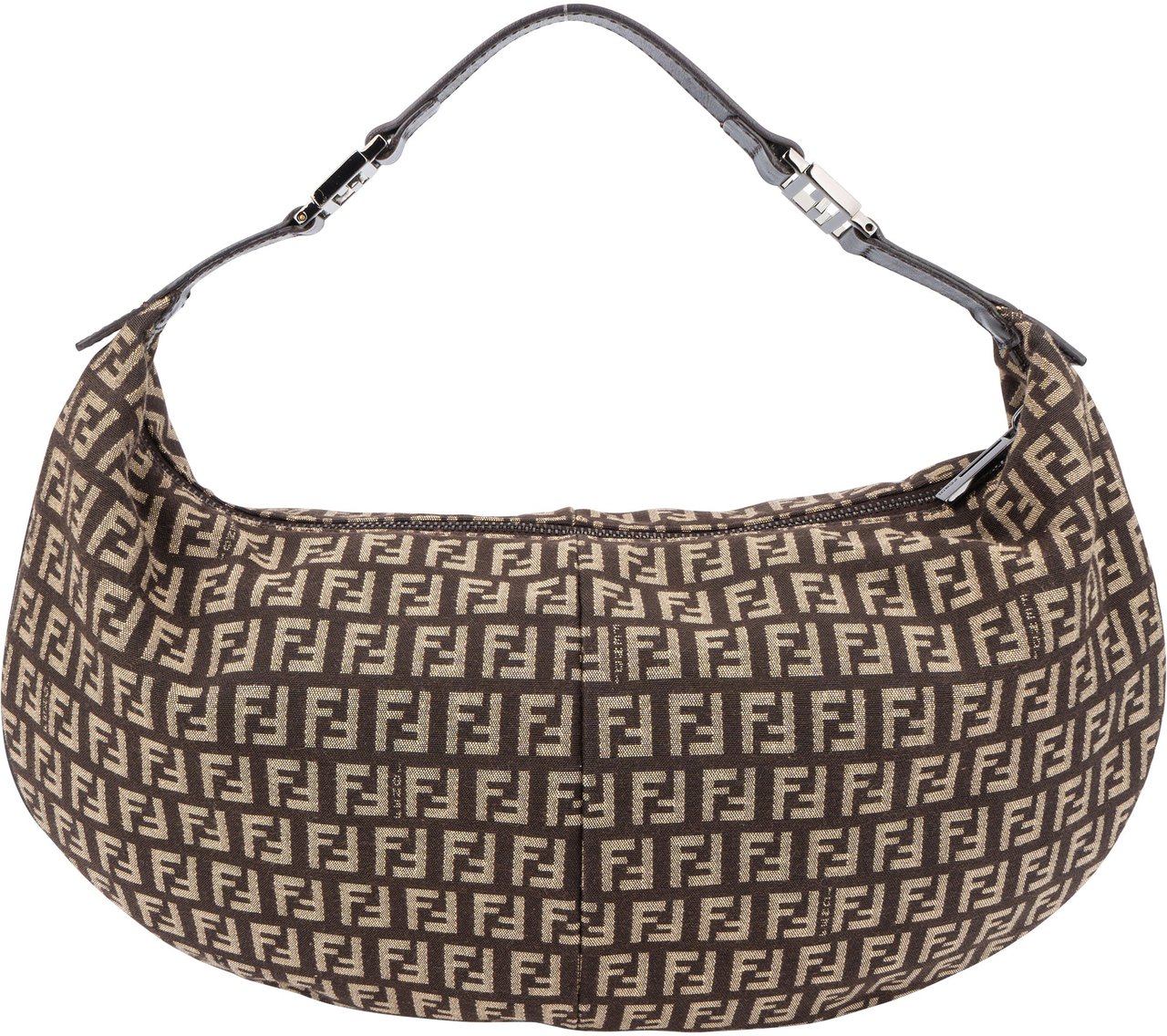Fendi Fendi FF Monogram Zucca Handbag Bruin