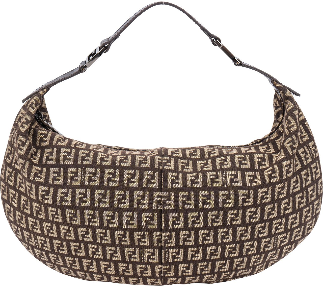 Fendi Fendi FF Monogram Zucca Handbag Bruin