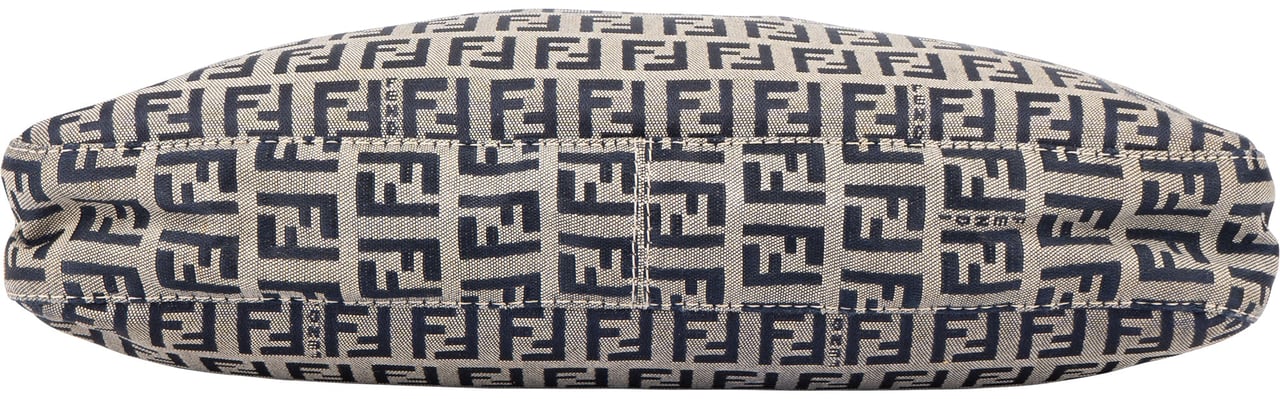 Fendi Fendi FF Monogram Baguette Buckle Shoulder Bag Blauw