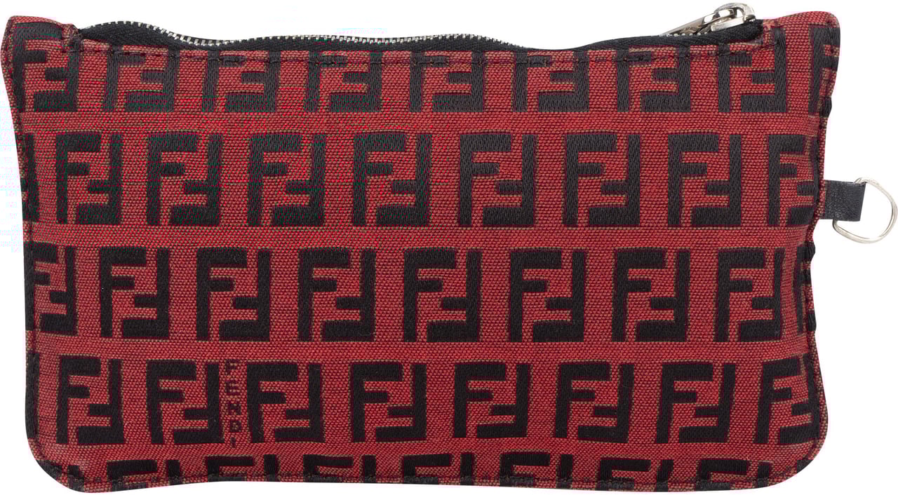 Fendi Fendi FF Monogram Mini Pouch Rood