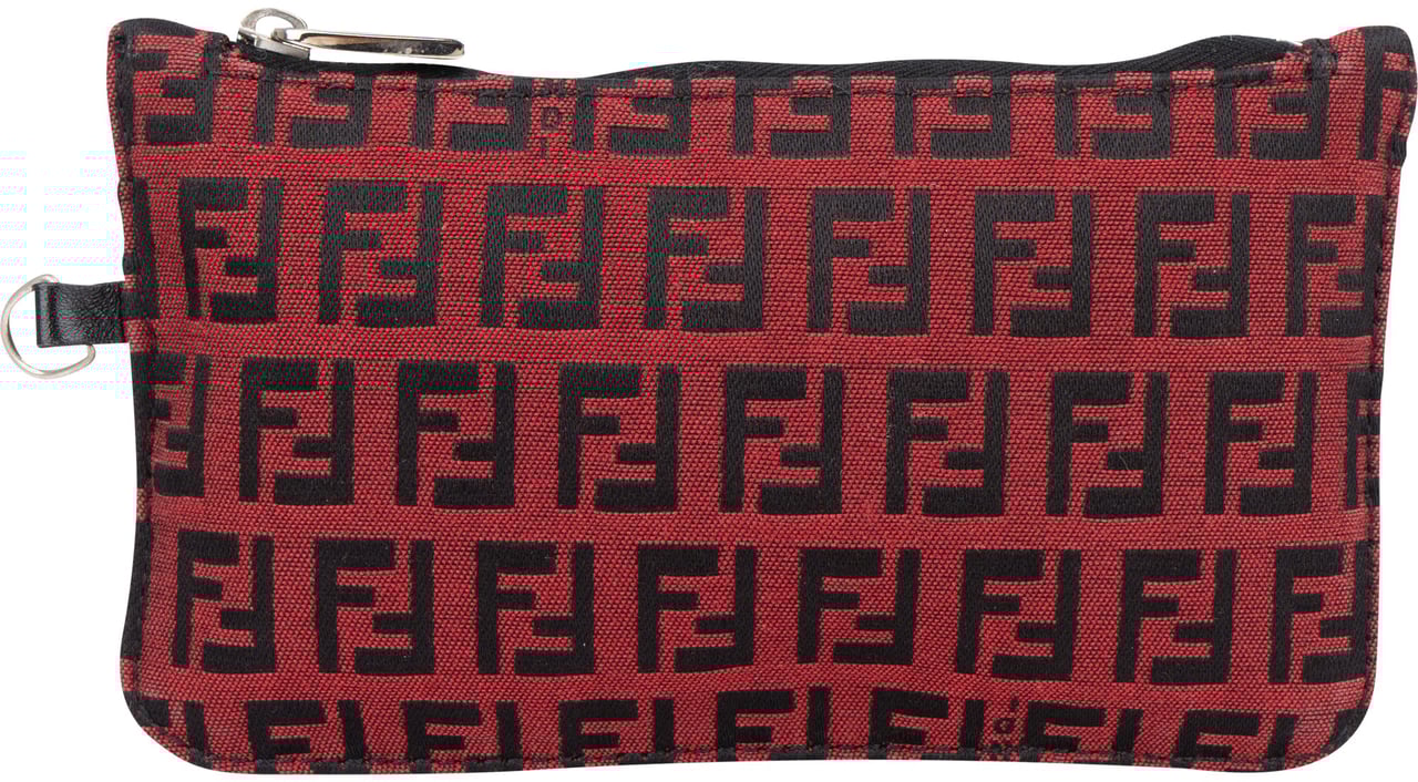 Fendi Fendi FF Monogram Mini Pouch Rood
