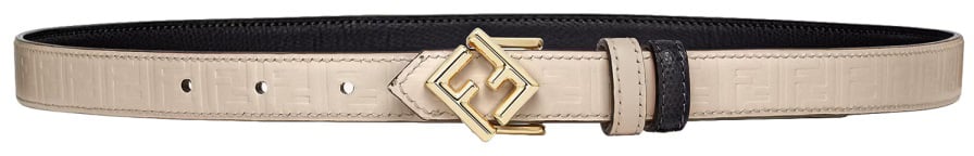 Fendi "FF DIAMONDS" REVERSIBLE BELT Zwart