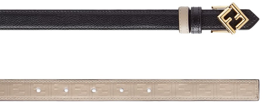 Fendi "FF DIAMONDS" REVERSIBLE BELT Zwart