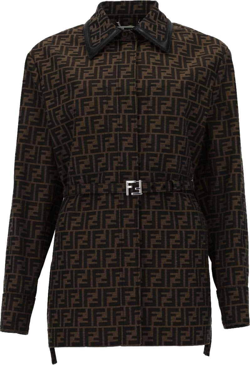 Fendi GIACCA IN CANVAS FF Bruin