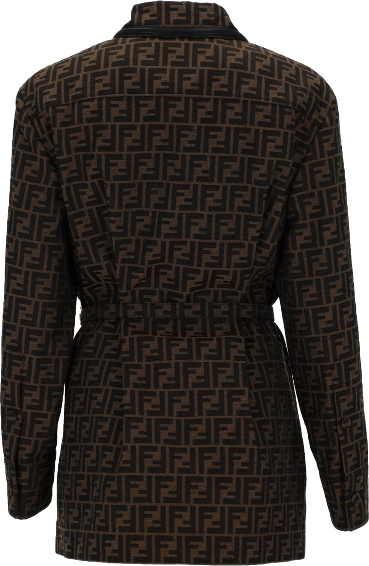 Fendi GIACCA IN CANVAS FF Bruin
