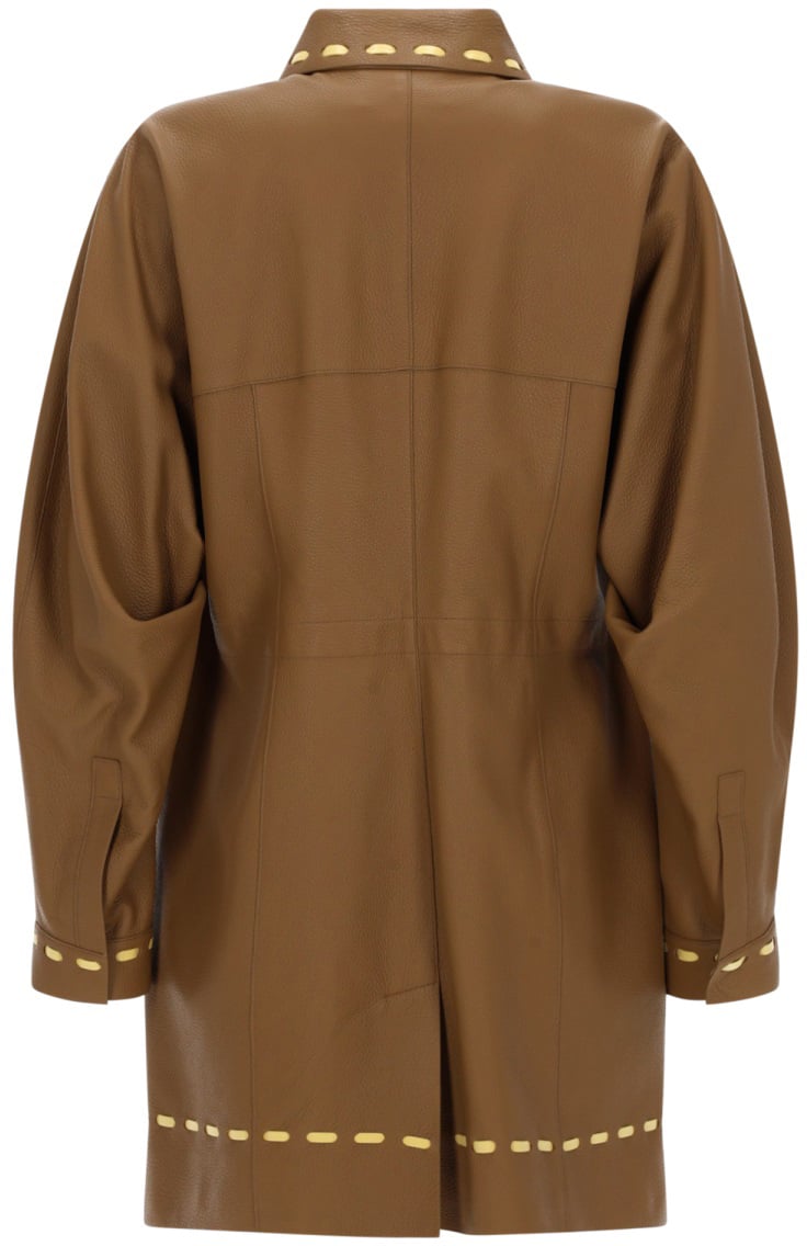 Fendi SOPRABITO IN PELLE Bruin