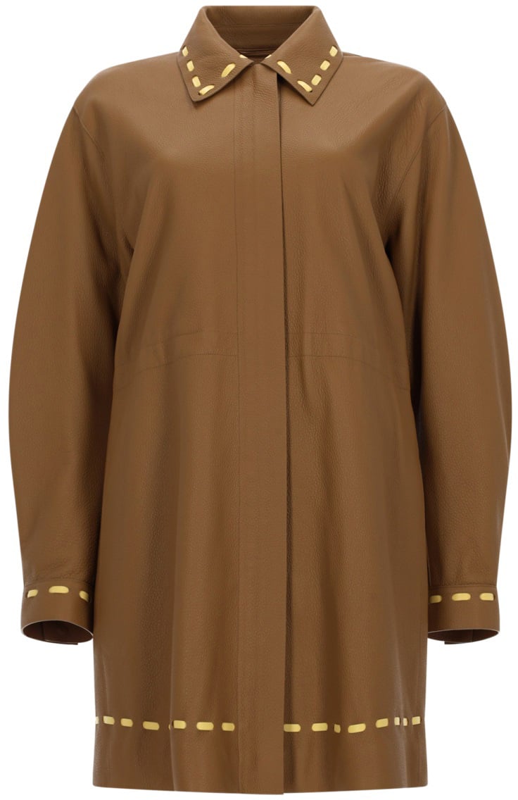 Fendi SOPRABITO IN PELLE Bruin