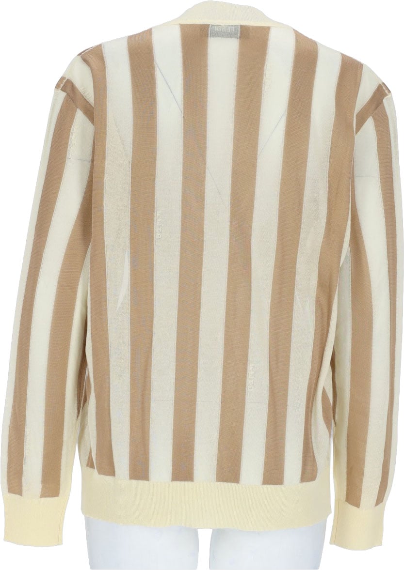 Fendi MAGLIA IN SETA PEQUIN Beige