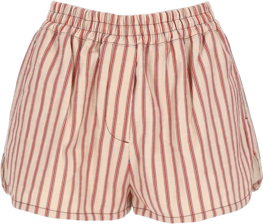 Fendi SHORTS IN DENIM FF A RIGHE Beige